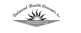 BALANCED HEALTH CONCEPTS INC. BODY MINDSPIRIT