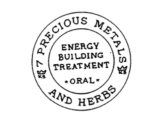 KS 7 PRECIOUS METALS KS AND HERBS ENERGY BUILDING TREATMENT ORAL