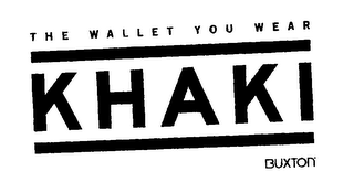 THE WALLET YOU WEAR KHAKI BUXTON