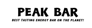 PEAK BAR BEST TASTING ENERGY BAR ON THE PLANET!