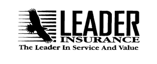 LEADER INSURANCE THE LEADER IN SERVICE AND VALUE