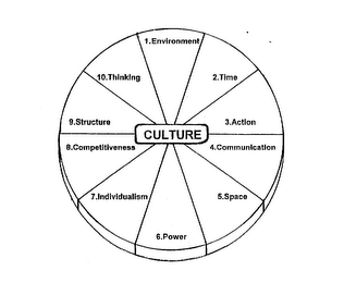 CULTURE ENVIRONMENT TIME ACTION COMMUNICATION SPACE POWER INDIVIDUALISM COMPETITIVENESS STRUCTURE THINKING