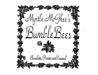 MYRTLE MCGHEE'S BUMBLE BEES CHOCOLATE, PECANS AND CARAMEL