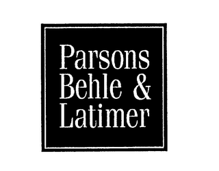 PARSONS BEHLE & LATIMER