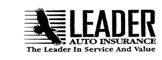 LEADER AUTO INSURANCE THE LEADER IN SERVICE AND VALUE