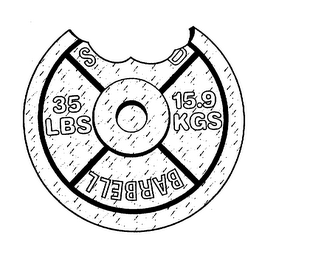 BARBELL 35LBS 15.9 KGS