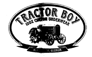 TRACTOR BOY 100% COTTON UNDERWEAR BLACKSHEAR, GEORGIA