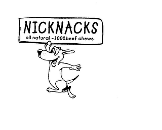 NICKNACKS ALL NATURAL-100% BEEF CHEWS