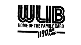 WLIB HOME OF THE FAMILY CARD 1190 AM RADIO