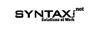 SYNTAX.NET SOLUTIONS AT WORK