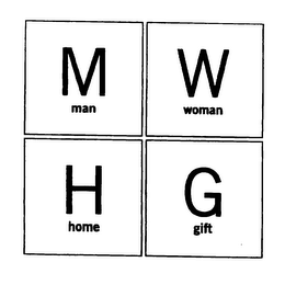 M MAN W WOMAN H HOME G GIFT