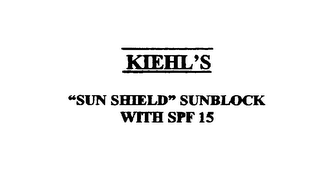 KIEHL'S "SUN SHIELD" SUNBLOCK WITH SPF 15
