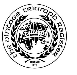 THE VINTAGE TRIUMPH REGISTER FOUNDED 1974