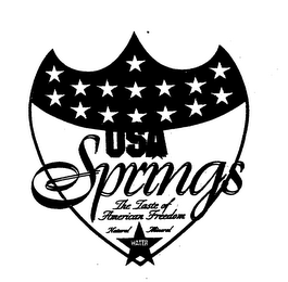 USA SPRINGS THE TASTE OF AMERICAN FREEDOM NATURAL MINERAL WATER