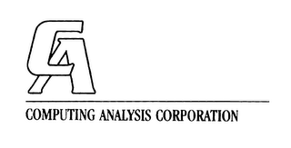C A COMPUTING ANALYSIS CORPORATION