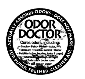 ODOR DOCTOR ACTUALLY ABSORBS ODORS DOESNOT MASK FOR PURER FRESHER CLEANER AIR