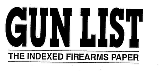 GUN LIST THE INDEXED FIREARMS PAPER