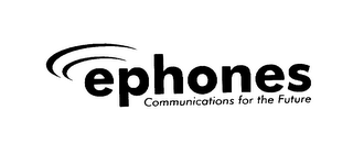 EPHONES COMMUNICATIONS FOR THE FUTURE