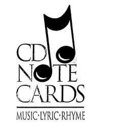 CD NOTE CARDS MUSIC LYRIC RHYME