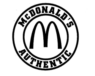 M MCDONALD'S AUTHENTIC