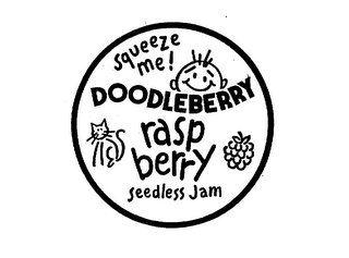 DOODLEBERRY SQUEEZE ME! RASPBERRY SEEDLESS JAM