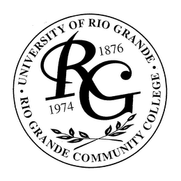 RG UNIVERSITY OF RIO GRANDE RIO GRANDE COMMUNITY COLLEGE 1876 1974