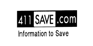 411SAVE.COM INFORMATION TO SAVE