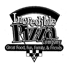 INCREDIBLE PIZZA COMPANY GREAT FOOD, FUN, FAMILY & FRIENDS