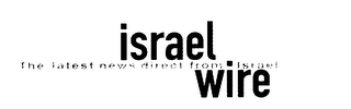 ISRAEL WIRE THE LATEST NEWS DIRECT FROM ISRAEL