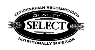 VETERINARIAN RECOMMENDED QUALITY SELECT NUTRITIONALLY SUPERIOR