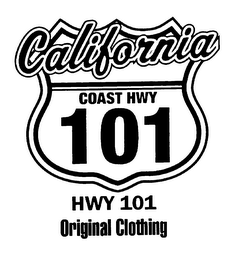 CALIFORNIA COAST HWY 101 HWY 101 ORIGINAL CLOTHING