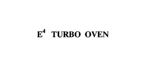 E4 TURBO OVEN