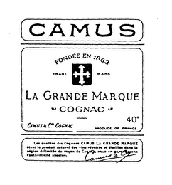 CAMUS LA GRANDE MARQUE COGNAC