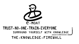 E-MOAT TRUST. NO . ONE . TRAIN . EVERYONE SURROUND YOURSELF WITH KNOWLEDGE THE . KNOWLEDGE . FIREWALL