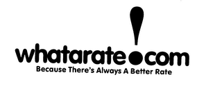 WHATARATE! COM BECAUSE THERE'S ALWAYS A BETTER RATE