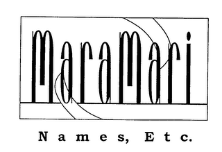 MARAMARI NAMES, ETC.