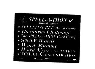 SPELL-A-THON BOARD GAMES SPELLING-BEE BOARD GAME THESAURUS CHALLENGE THE SPELL-A-THON CARD GAME SNAP WORDS WORD RUMMY WORD CONCENTRATION TOTAL CONCENTRATION