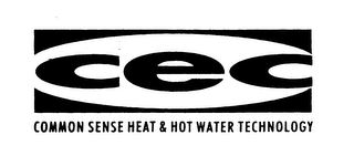 CEC COMMON SENSE HEAT & HOT WATER TECHNOLOGY