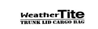 WEATHERTITE TRUNK LID CARGO BAG