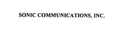 SONIC COMMUNICATIONS, INC.