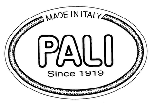 PALI SINCE 1919 MADE IN ITALY