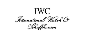 IWC INTERNATIONAL WATCH CO. SCHAFFHAUSEN