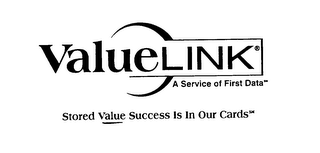 VALUE LINK A SERVICE OF FIRST DATA STORED VALUE SUCCESS IS IN OUR CARDS