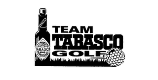 TEAM TABASCO GOLF BRAND PEPPER SAUCE TABASCO BRAND AVERY ISLAND LA. MCILHENNY CO. MADE IN U.S.A.