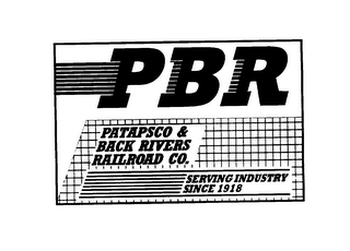 P B R  PATAPSCO & BACK RIVERS RAILROAD CO.  SERVING INDUSTRY SINCE 1918