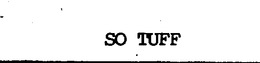 SO TUFF