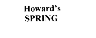 HOWARD'S SPRING