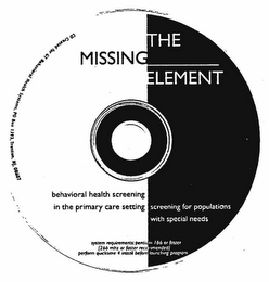 THE MISSING ELEMENT