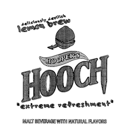 DELICIOUSLY DEVILISH LEMON BREW HOOPERSHOOCH "EXTREME REFRESHMENT" MALT BEVERAGE WITH NATURAL FLAVORS