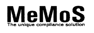 MEMOS THE UNIQUE COMPLIANCE SOLUTION